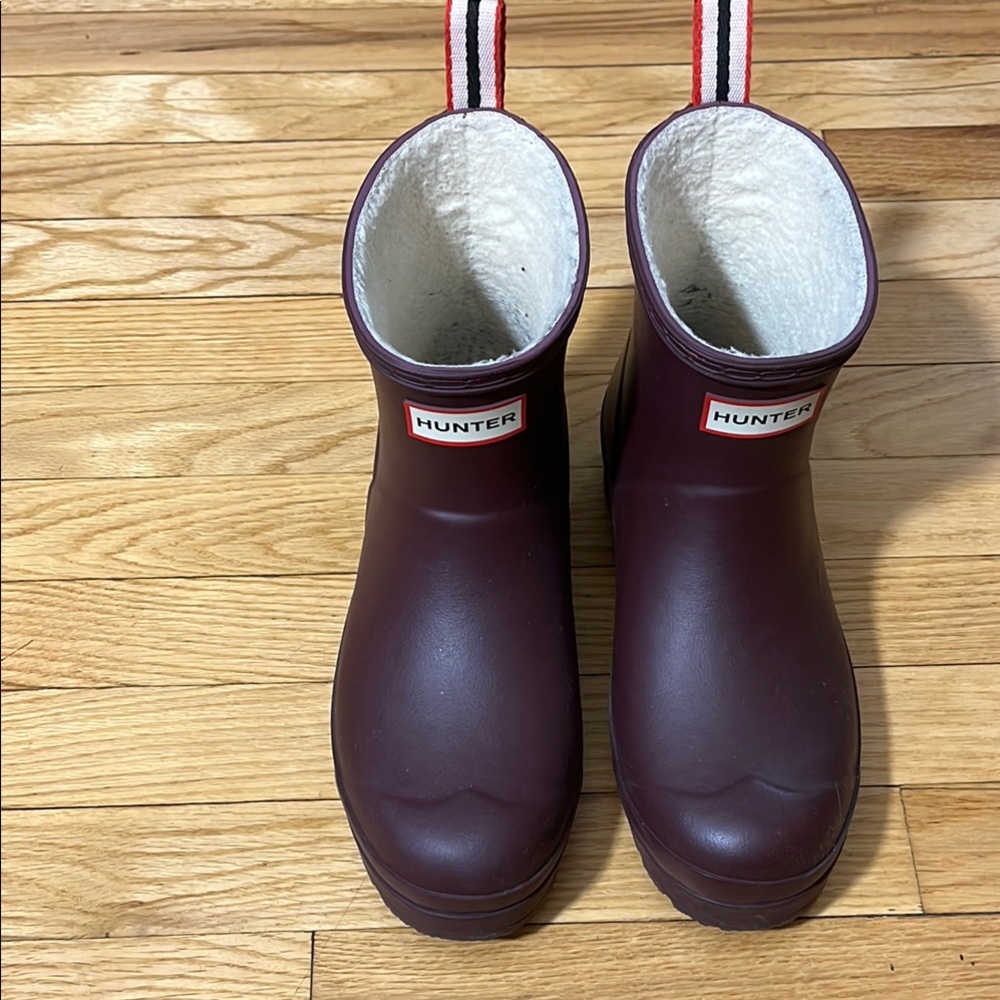 Hunter Purple Rain & Snow Boots Waterproof Rubber